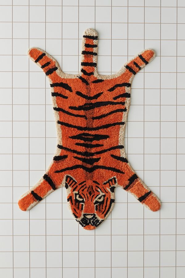 Slide View: 2: Tiger Bath Mat