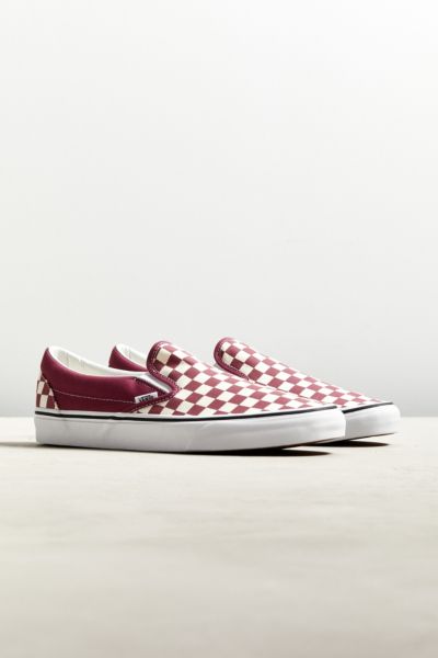 colorful checkerboard slip on vans