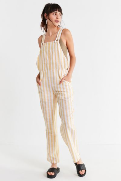 UO Allie Striped Button Overall | Urban Outfitters