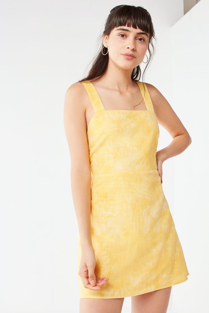 UO Tie Dye Linen Mini Dress | Urban Outfitters