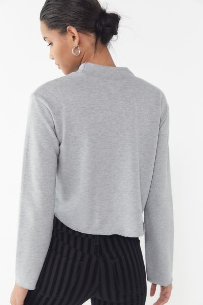 tommy hilfiger mock neck cropped sweatshirt