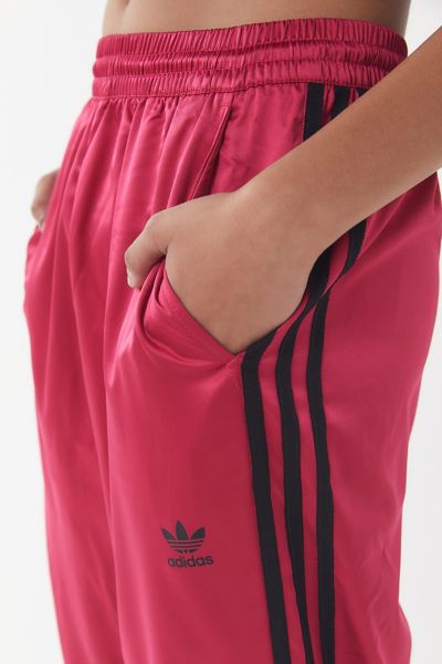 pink satin adidas pants