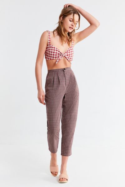 urban outfitters red plaid pants