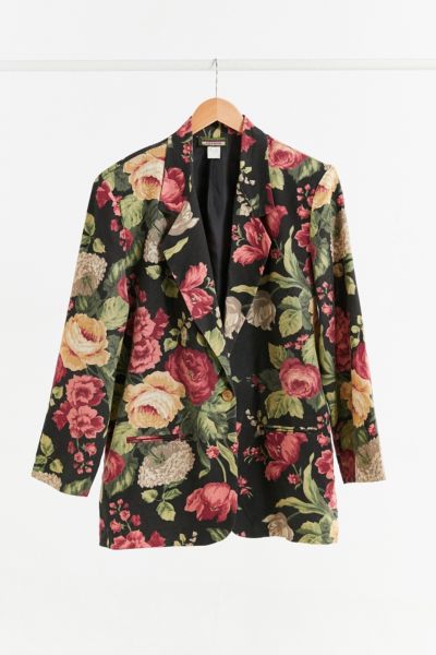 vintage floral blazer