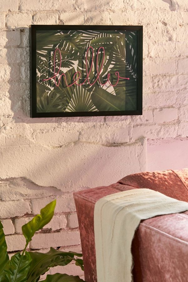 3D Palm Hello Wall Art Urban Outfitters