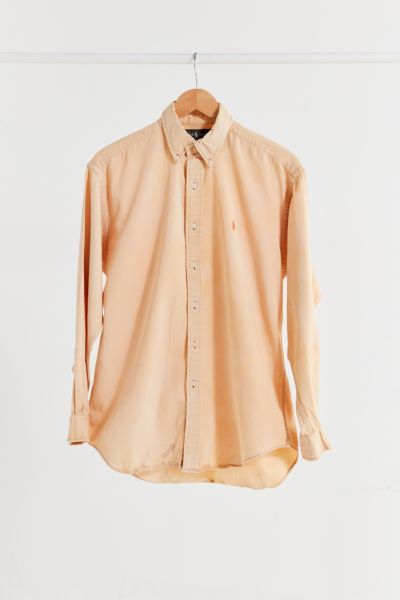 ralph lauren yellow button down shirt