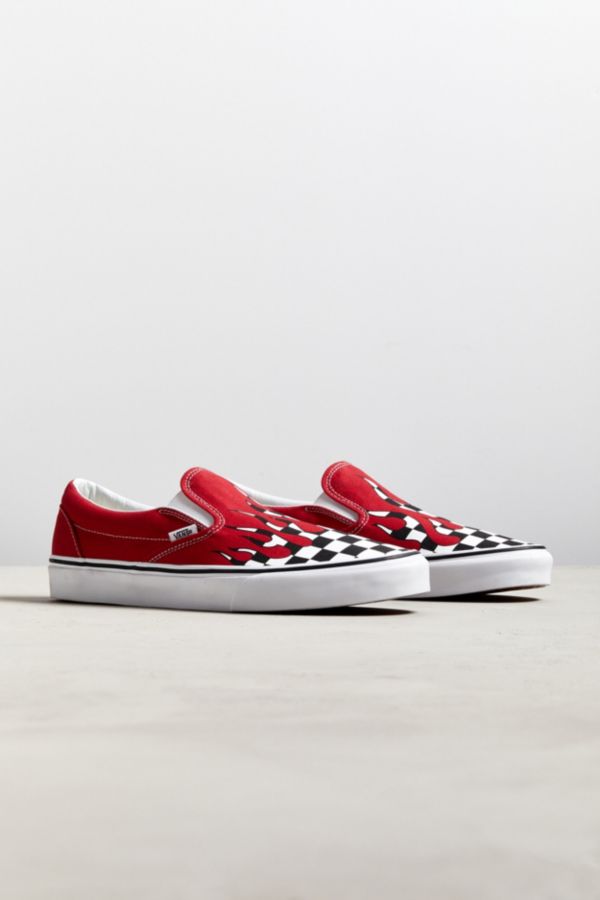 Vans Slip On Checkerboard Flame Sneaker Urban Outfitters