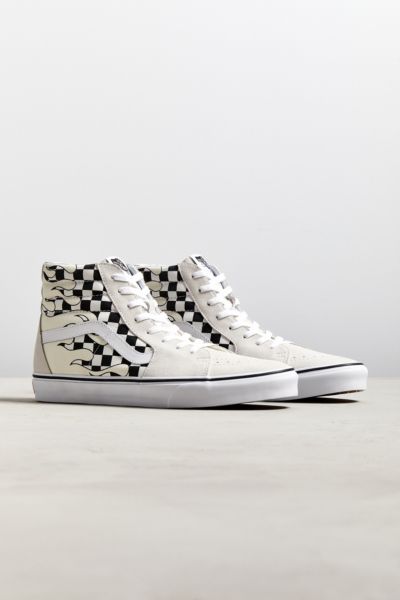 vans sk8 hi checkerboard flame