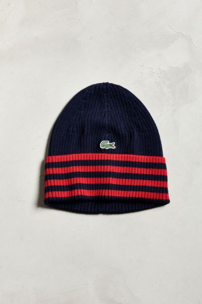 red lacoste beanie