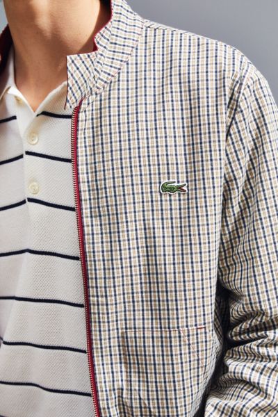 lacoste live checked reversible harrington jacket