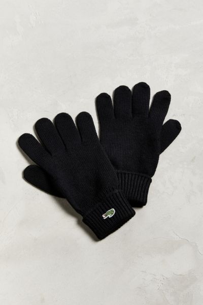 lacoste leather gloves