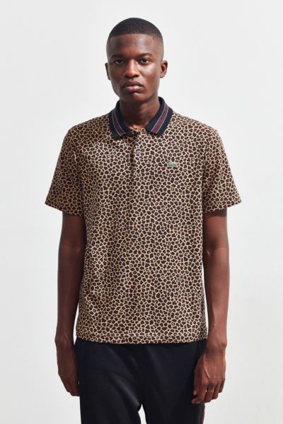 lacoste leopard print polo shirt