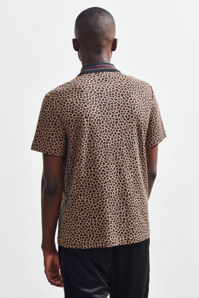 lacoste leopard print polo shirt