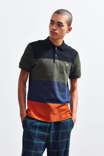 Lacoste Regular Fit Colorblock Pique Polo Shirt | Urban Outfitters