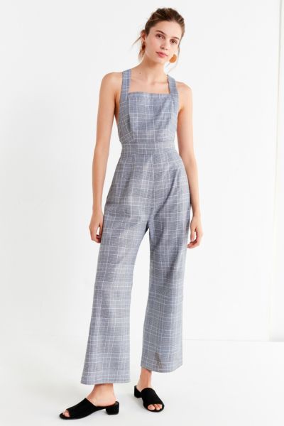 urban outfitters plaid jumpsuit