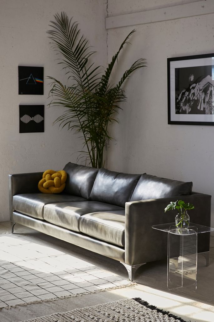 Chamberlin Recycled Leather Sofa Urban Outfitters