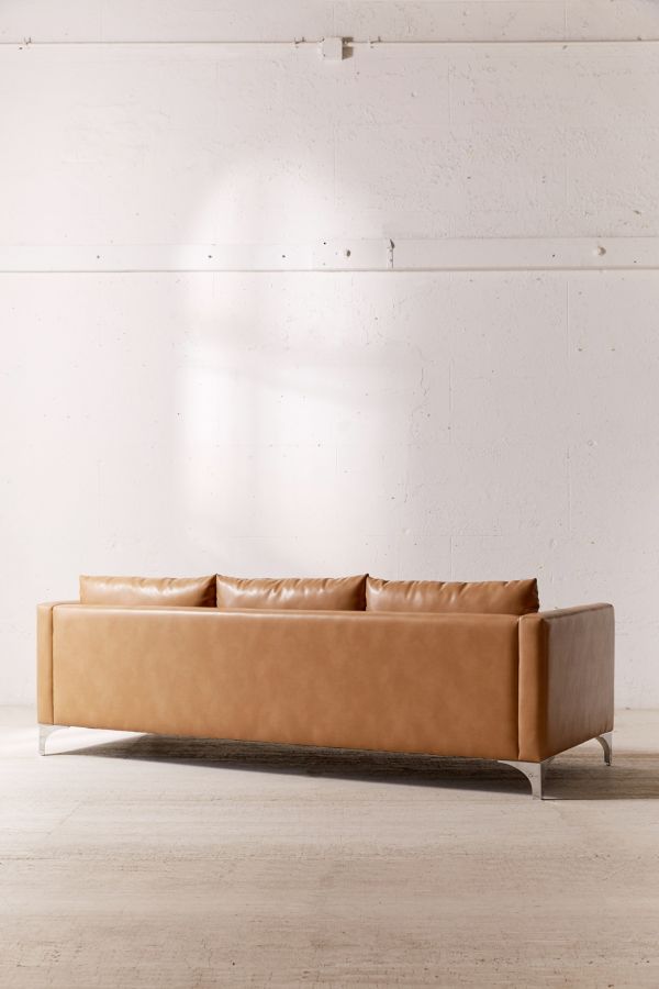 Slide View: 4: Chamberlin Recycled Leather Sofa