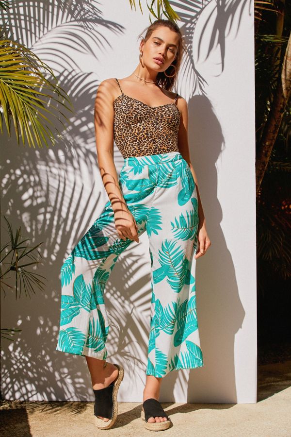 J.O.A. Printed Wide Leg Pant | Urban Outfitters