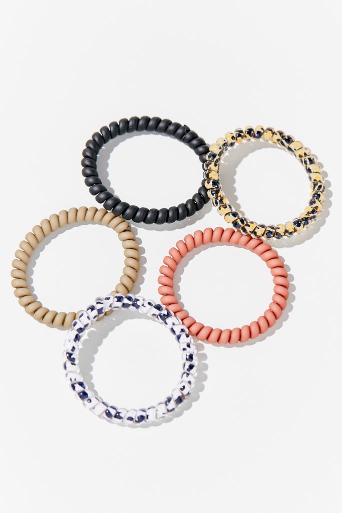 Slim Telephone Cord Hair Tie Set Urban Outfitters