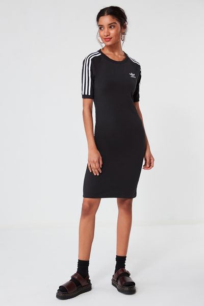 adidas 3 stripe midi dress