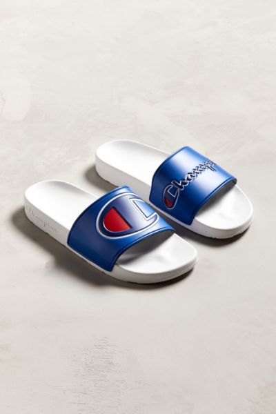 Champion Logo Mismatched Slide Sandal 