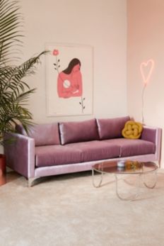 Slide View: 1: Chamberlin Velvet Sofa