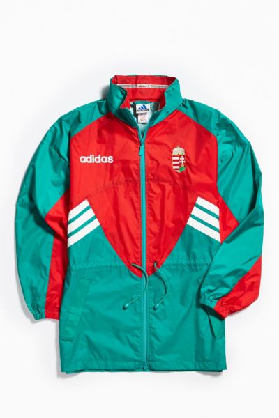 adidas red windbreaker jacket