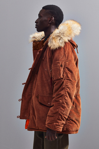 alpha industries uo exclusive n3b slim corduroy coat