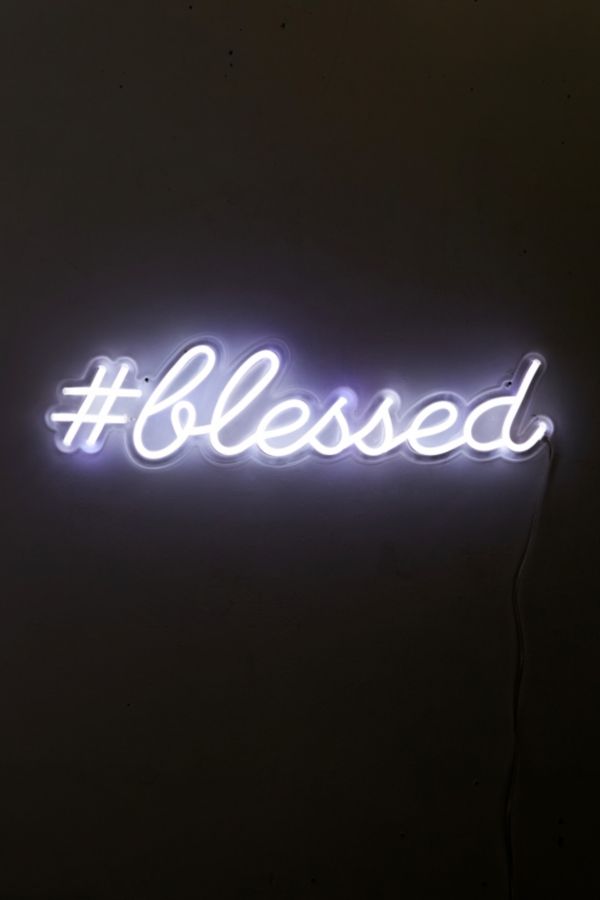 Slide View: 2: The Oliver Gal Artist Co. #Blessed LED Neon Sign