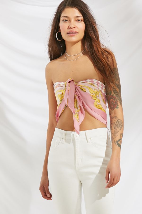 Urban Renewal Remade Tie Scarf Tube Top Urban Outfitters Canada
