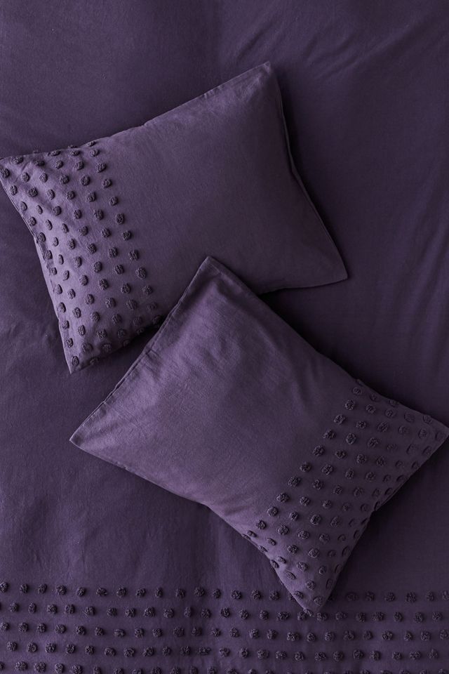 Tufted Dot Dark Blue Sham Set Urban Outfitters