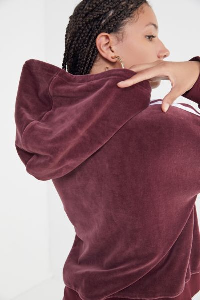 adidas velvet cropped hoodie