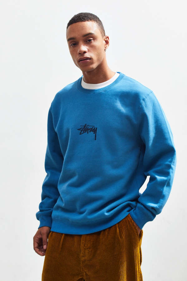 Stussy Embroidered Logo Crew-Neck Sweatshirt | Urban Outfitters Canada