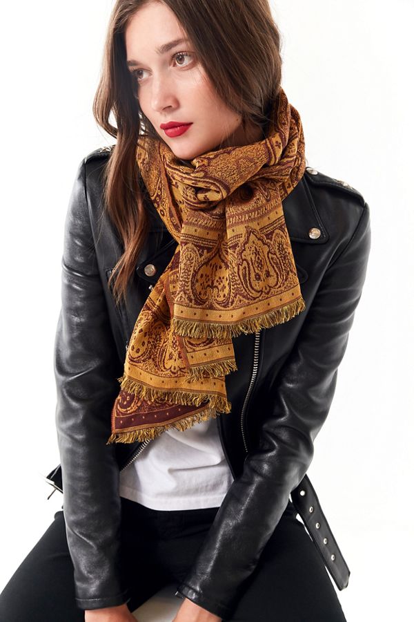 Jacquard Tapestry Scarf Urban Outfitters