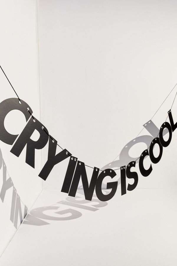 India K For Uo Crying Is Cool Wall Art Banner Urban Outfitters