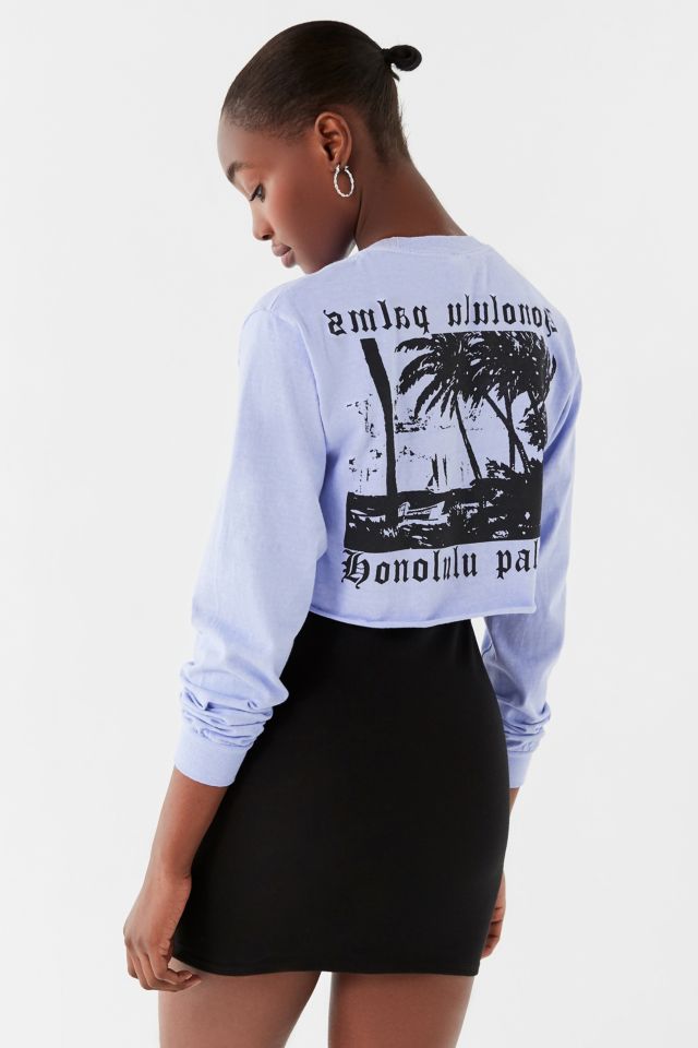 Honolulu Cropped Long Sleeve Tee Urban Outfitters