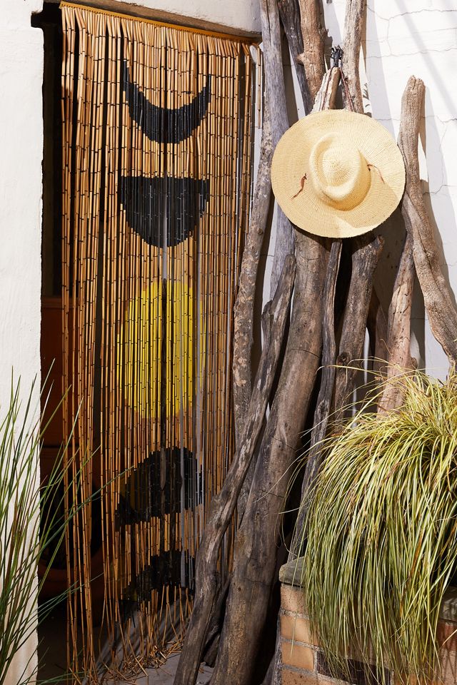 Moon Phase Bamboo Beaded Curtain Urban Outfitters