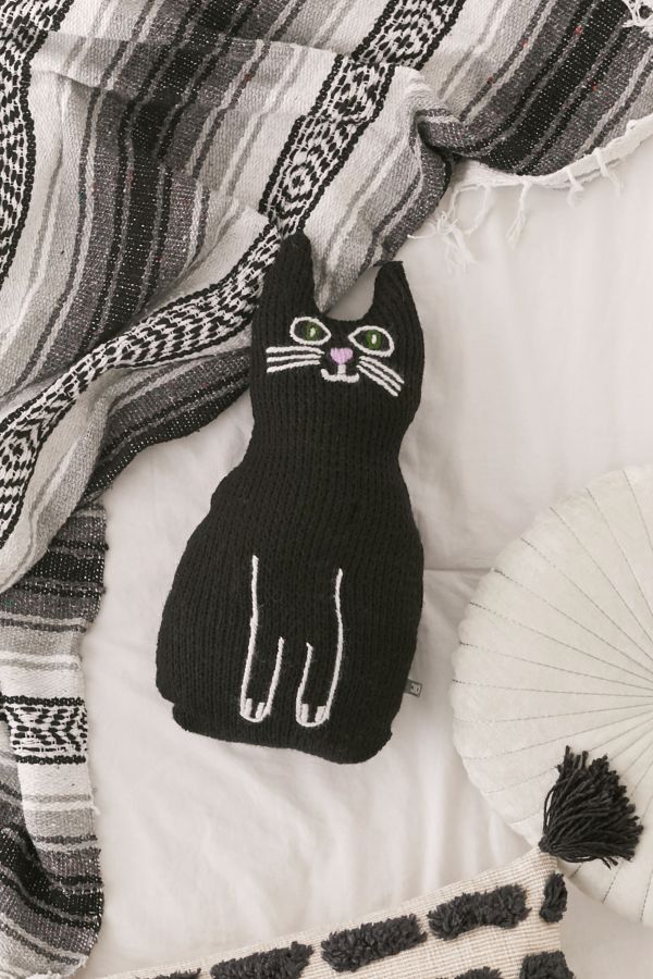Crochet Cat Throw Pillow Urban Outfitters