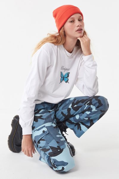 urban outfitters blue camo pants