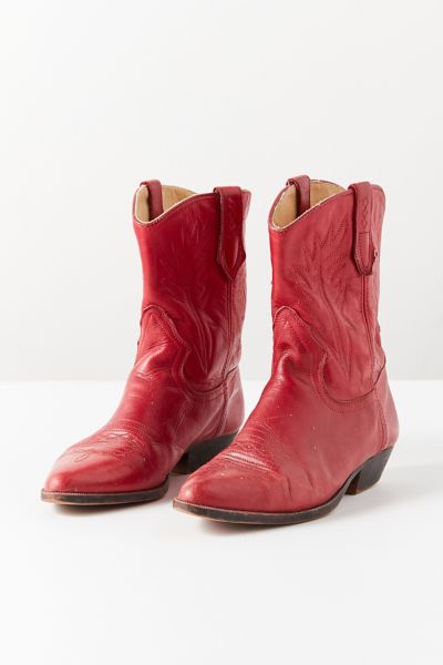 short red cowboy boots
