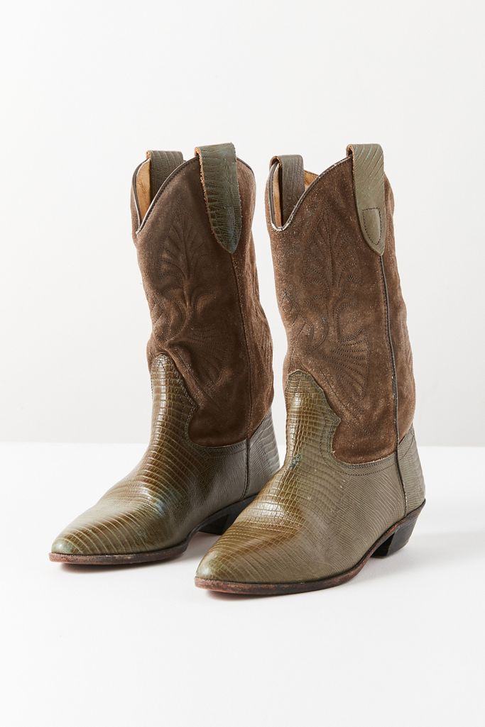 Vintage Moss Green Cowboy Boot Urban Outfitters Canada