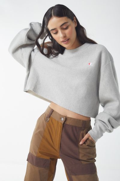 champion crew neck cropped sweatshirt