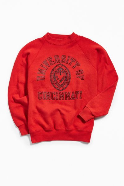 Vintage University Of Cincinnati Red Crew Neck Sweatshirt | Urban ...