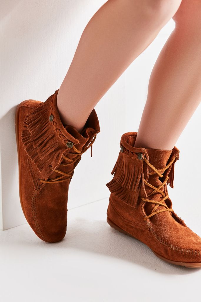 minnetonka double fringe boot