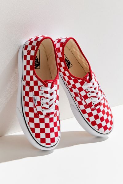 red checkered vans authentic