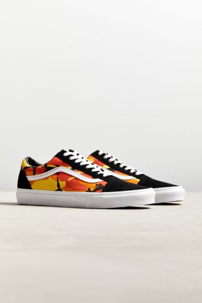 vans old skool orange camo