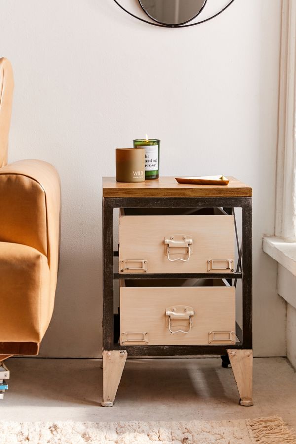 Small Industrial Storage Side Table Urban Outfitters