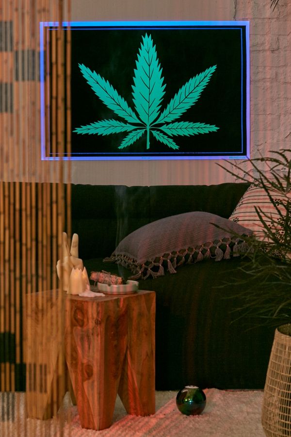 Weed Blacklight Poster Urban Outfitters