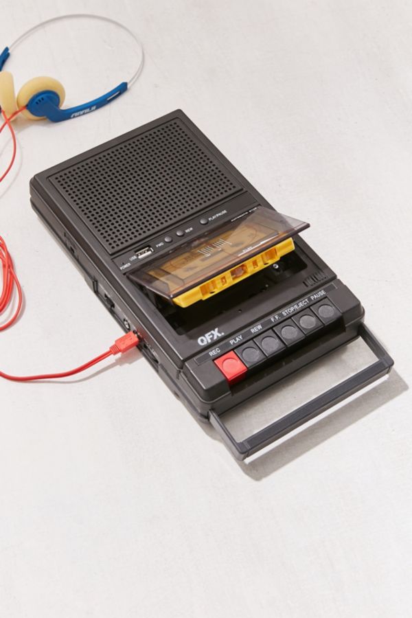 Retro Shoebox Cassette Tape Recorder + USB Player Urban Outfitters