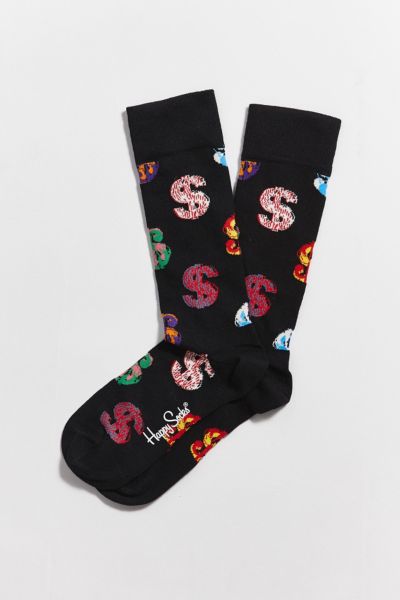 Happy Socks Andy Warhol Dollar Sign Sock | Urban Outfitters